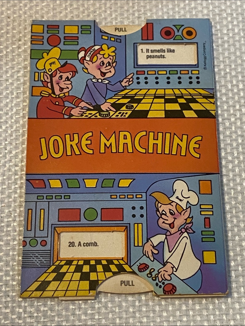 vintage 1987 Kellogg's Rice Krispies "Joke Machine"
